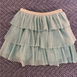 H&M Layered Pleated Skirt in Mint